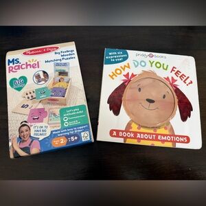 Melissa & Doug Big Feelings Puzzle Set with Interactive Toddler Emotions Book